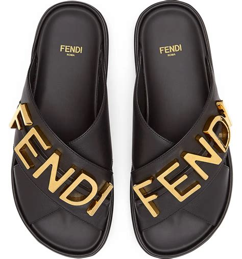 faux fendi slides|farfetch Fendi sandals.